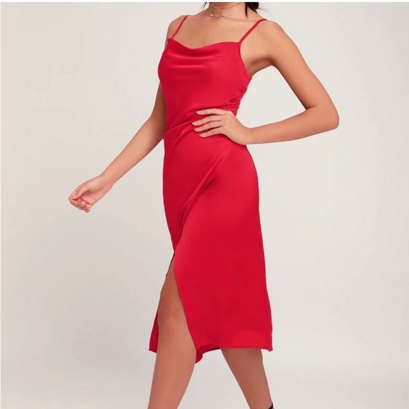 Lulu’s Midi Satin Dress - Picture 1 of 4